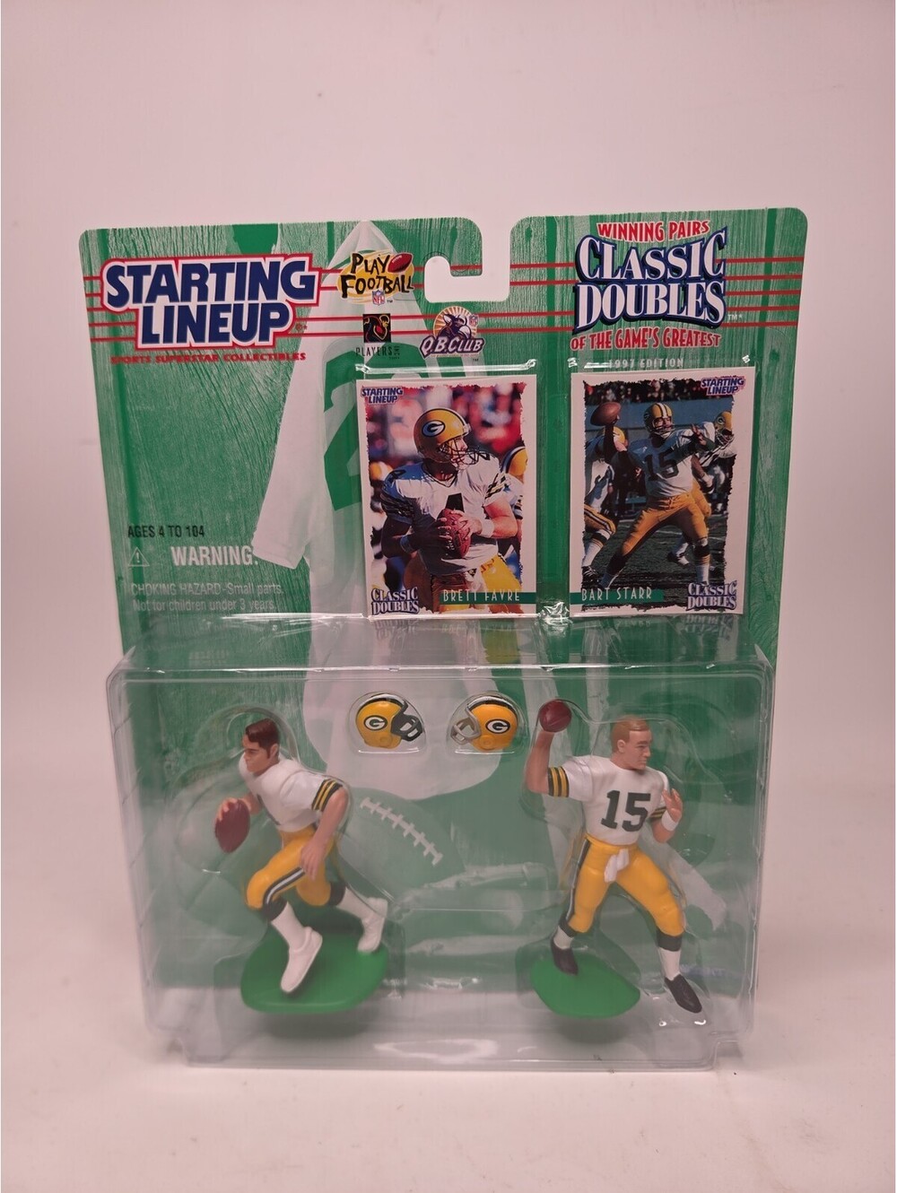 1997 Kenner Starting Lineup Figure NFL Packers BRETT FAVRE / BART STARR Mint